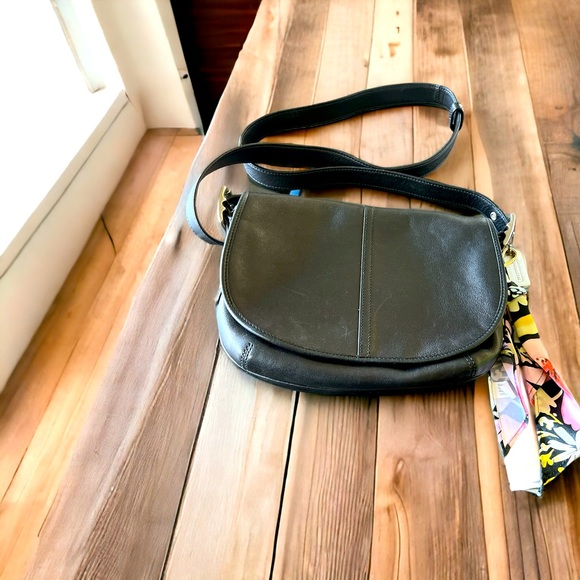 COACH CROSSBODY LEATHER BAG Black - Picture 3 of 8